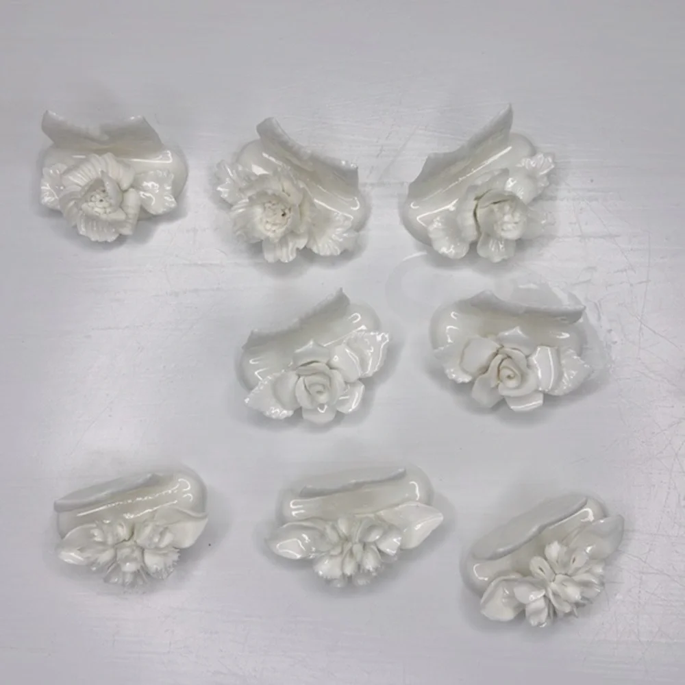 Vintage Coalport 💐 Bone China Floral Name Card Holders Mismatched Set of 8 - Picture 14 of 16